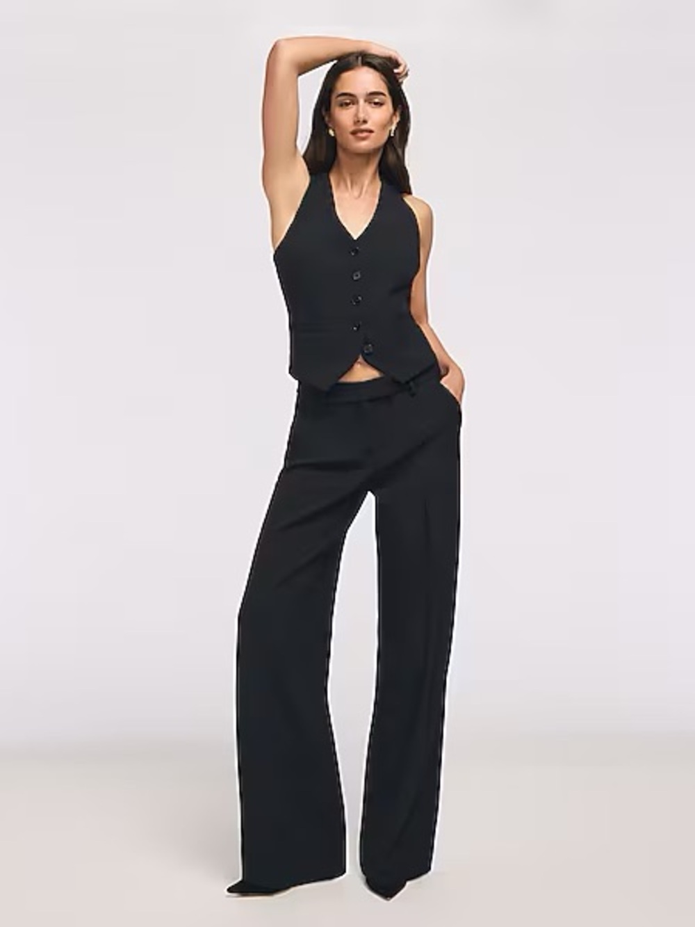 Express Black Wide-Leg Trousers